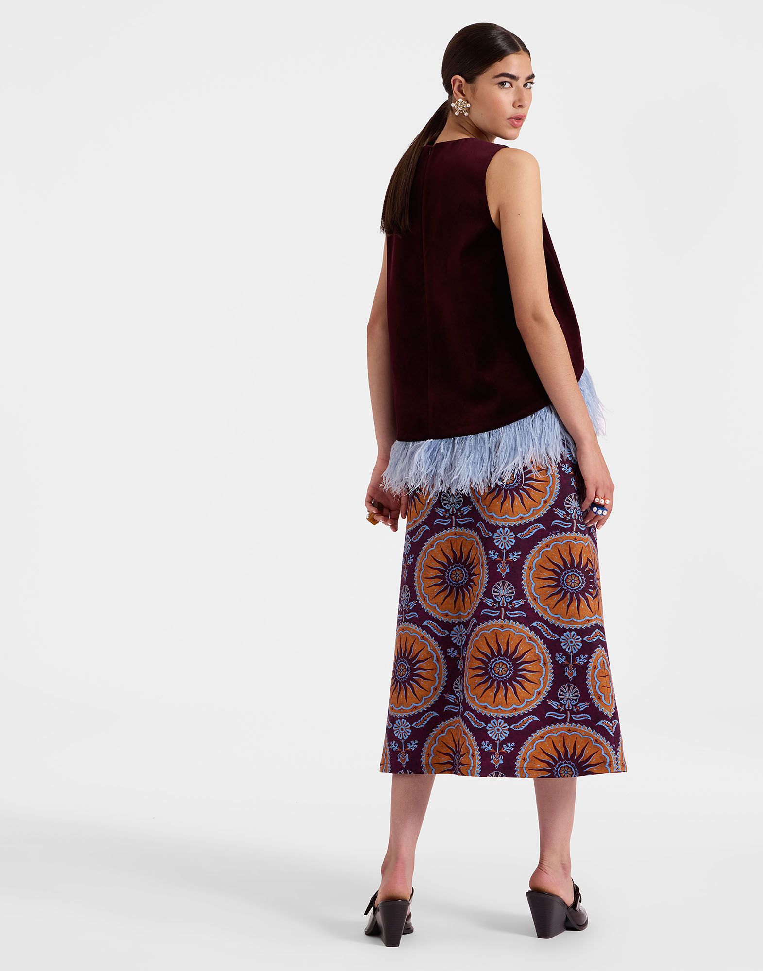 La DoubleJ A-Long Skirt Sovereign Purple SKI0018CAD001SOV01PU01