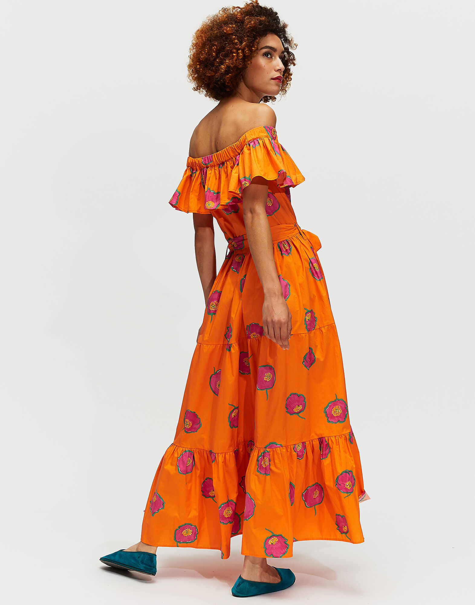 LaDoubleJ Yacht Dress Papaveri Arancio DRE0030COT001PAP0002