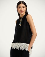 La DoubleJ La Scala Top La DoubleJ La Scala Top Solid Black TOP0159COT077SOLIDBL01