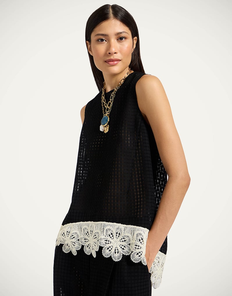 La DoubleJ La Scala Top La DoubleJ La Scala Top Solid Black TOP0159COT077SOLIDBL01