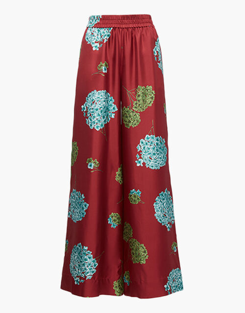 La DoubleJ Palazzo Pants Ortensia Bordeaux TRO0003SIL001ORT0004