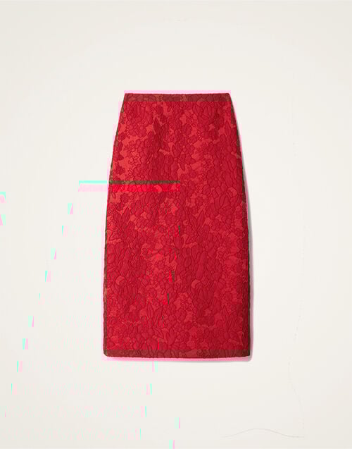 La DoubleJ Pencil Skirt La DoubleJ Pencil Skirt Peony Red SKI0011JCQ111PEO04RE01