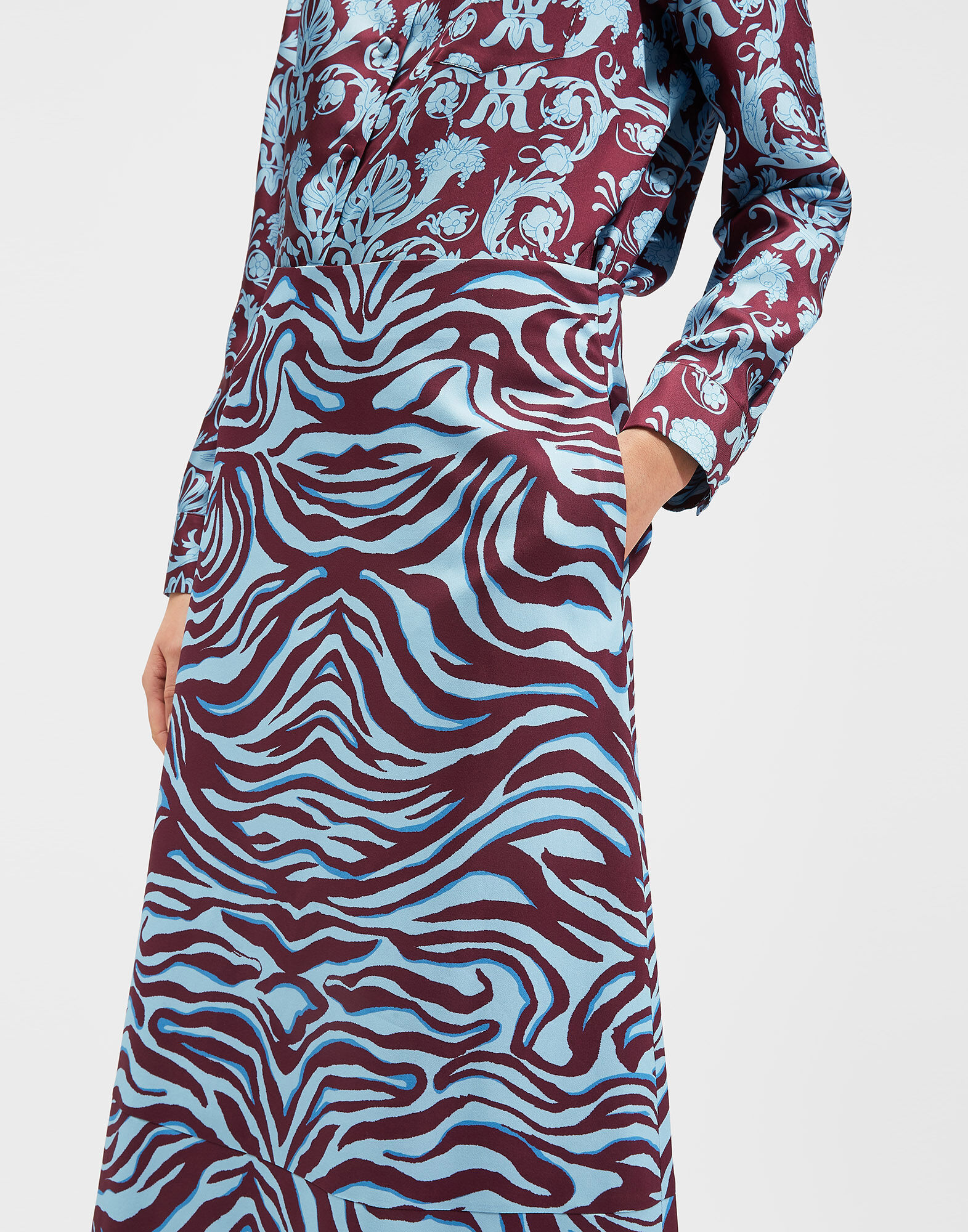 La DoubleJ A-Long Skirt Zebra SKI0018VIS001ZEB0001