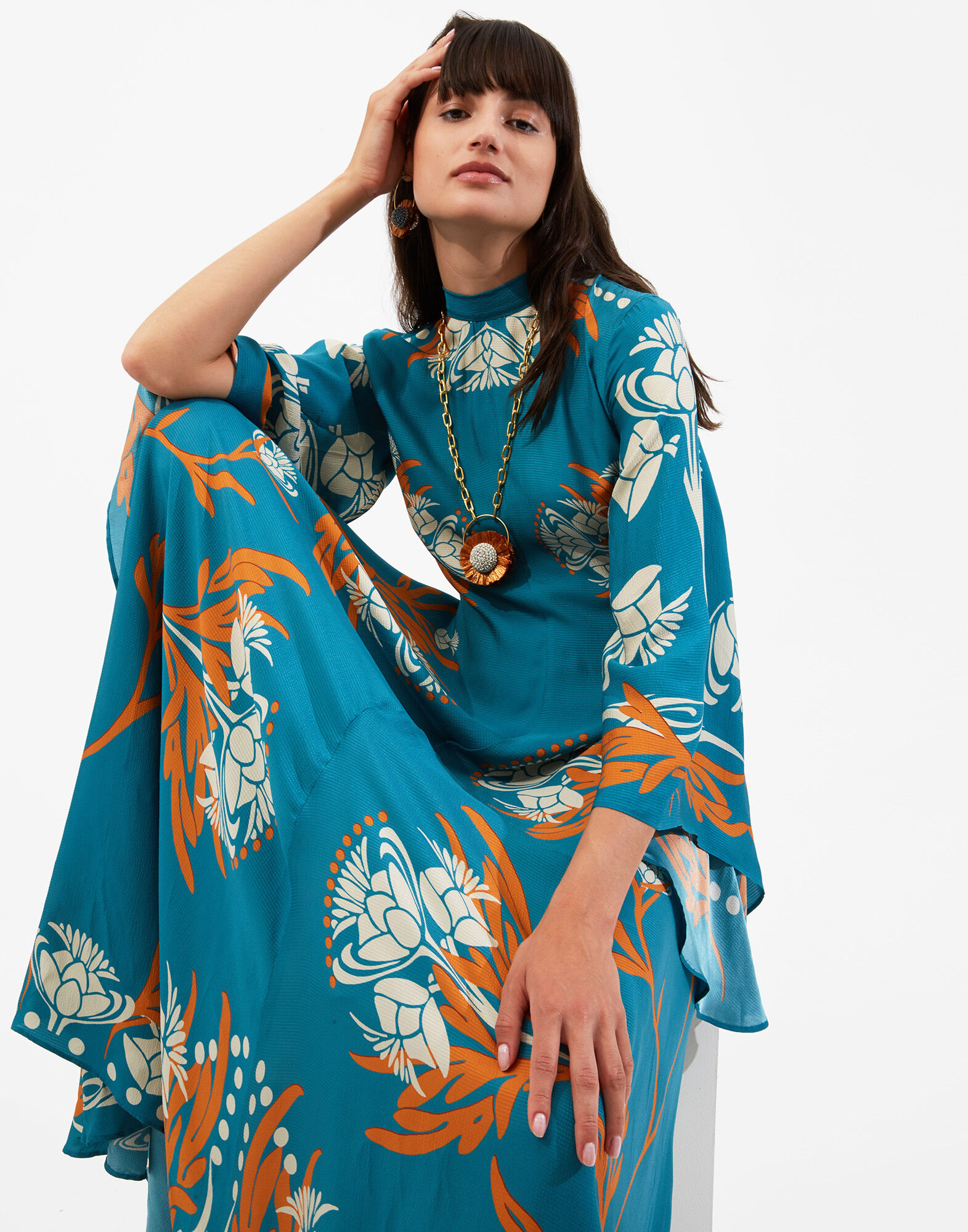 La DoubleJ Magnifico Dress Florence Plac&eacute;e DRE0232VIS004FLO0002