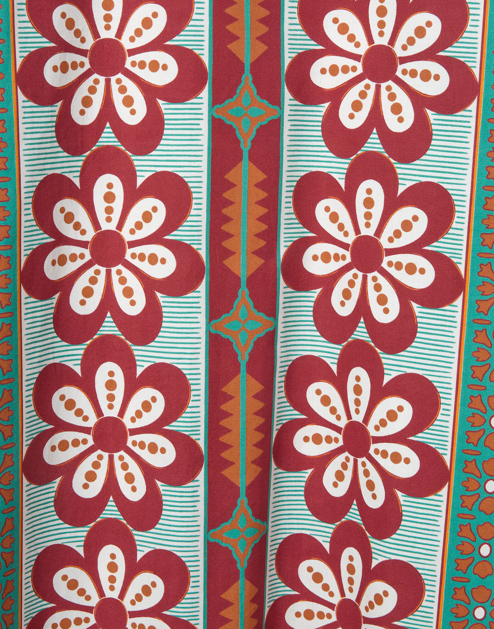 La DoubleJ Sundowner Tunic Pagoda Plac&eacute;e Rust DRE0924COT015PAG01OR04