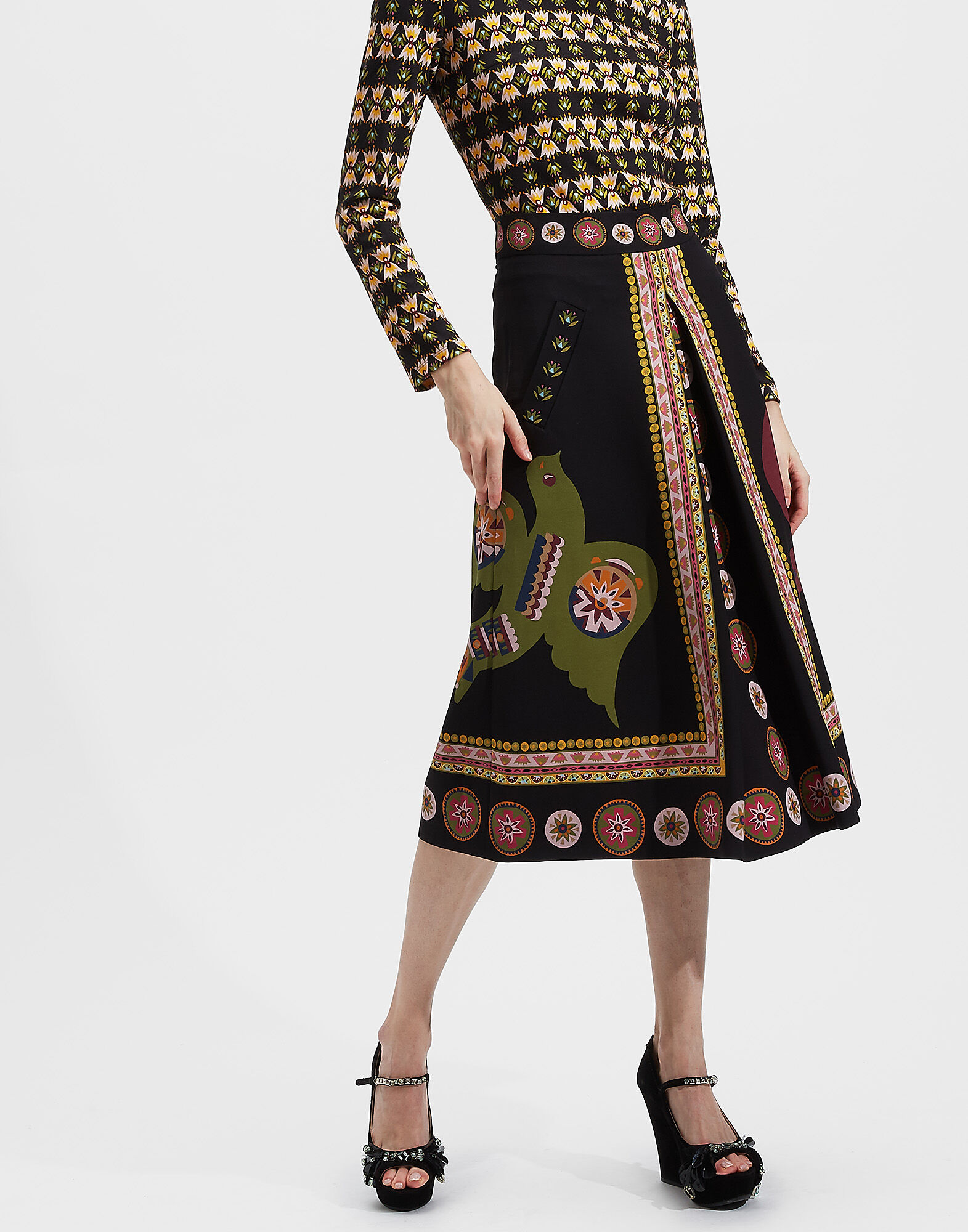 LaDoubleJ Santa Monica Skirt Duetto Dove SKI0033VIS006DTT0001