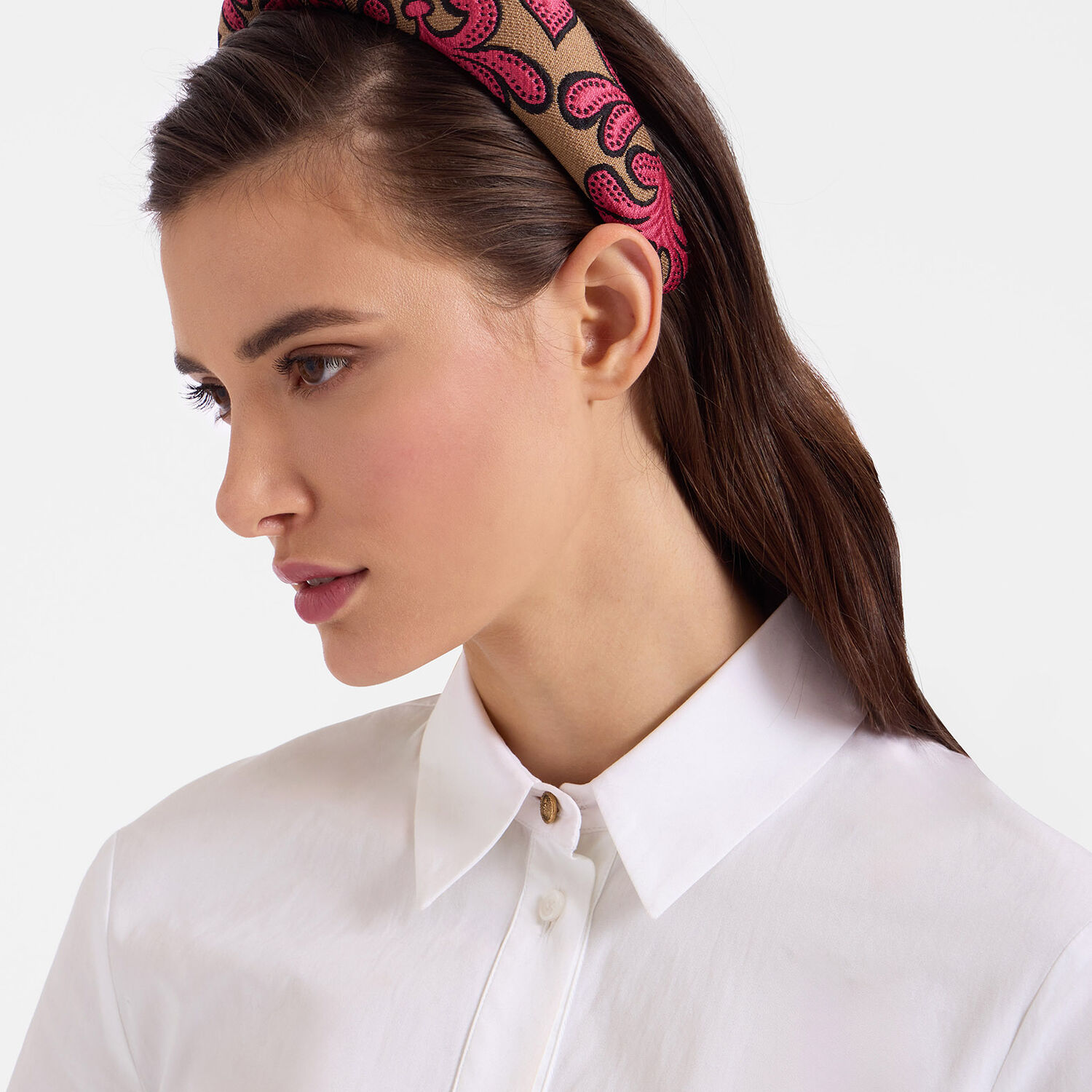 La Doublej Medici Headband In Herald Fuchsia