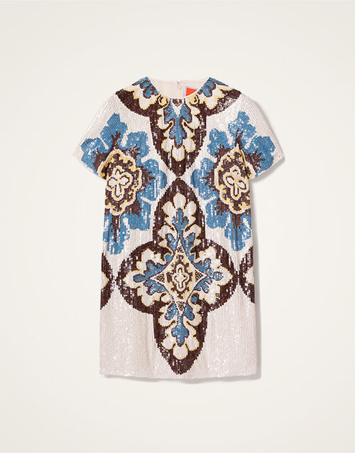 La DoubleJ Super Mini Swing Dress Palazzo Chocolate DRE0934PAI008PAL09BR07