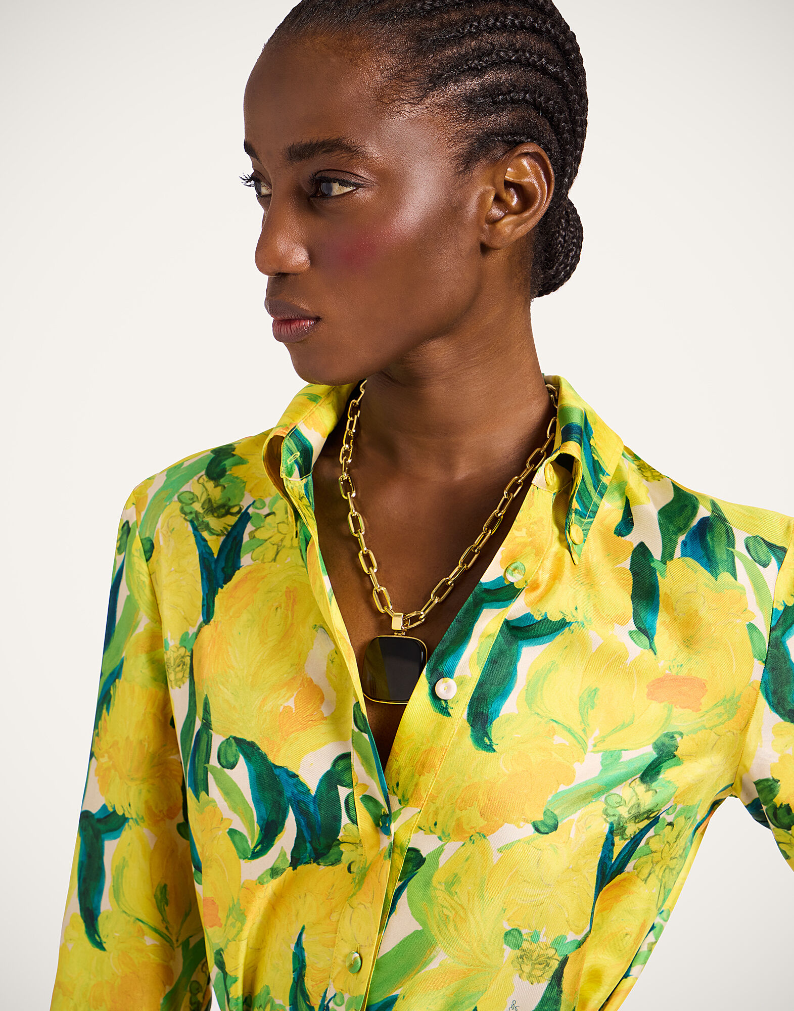 La DoubleJ Chemise Swing Dress Zesty Yellow DRE0913SIL001ZES01YE02