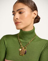 La DoubleJ Swinging Portal Necklace La DoubleJ Swinging Portal Necklace 24k Gold Plate NEC0022BRA003GOL09YE05