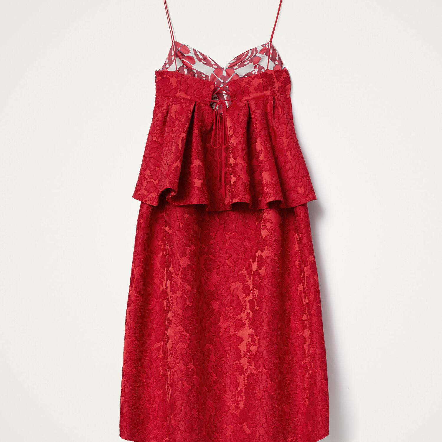 La Doublej Satine Dress In Red
