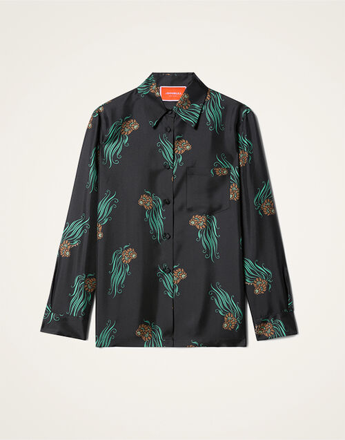 La DoubleJ Boy Shirt Lemuria Black SHI0001SIL001LEM01BL01