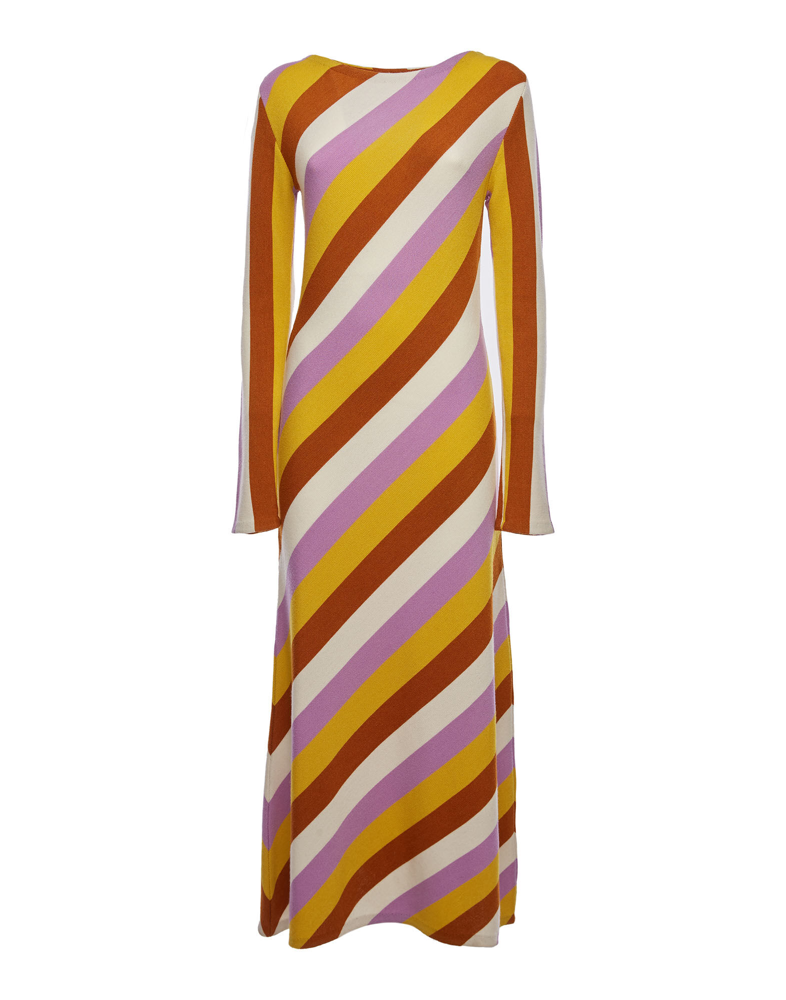 La DoubleJ Knit Swing Dress White Stripes DRE0393KNI050VAR0086