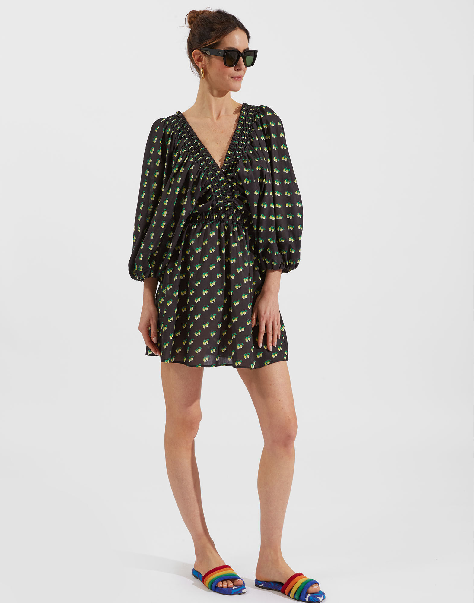 La DoubleJ Bayside Mini Dress Limoncello DRE0482COT003LMN01BL01