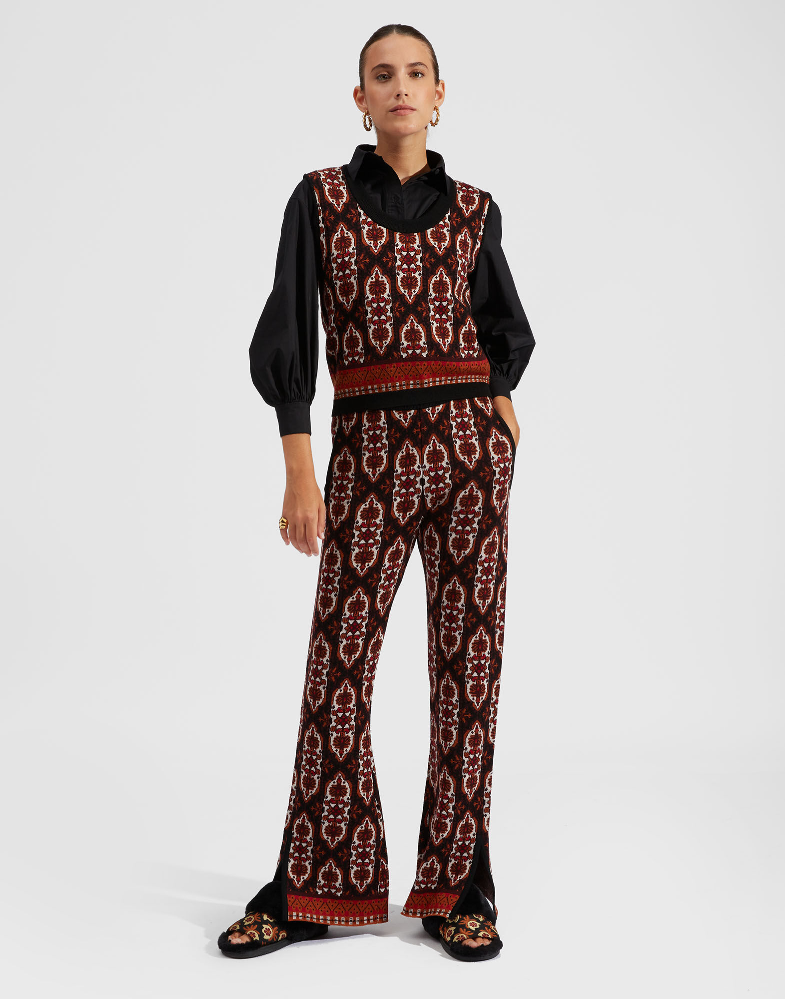 La DoubleJ Mini Gilet Black/Orange TOP0081KNI062VAR0119