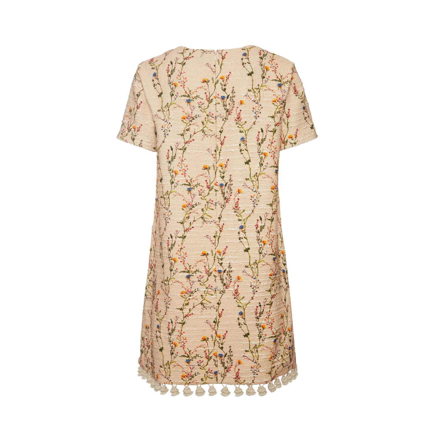 Shop La Doublej Mini Swing Dress Embroidered In Primavera Cream