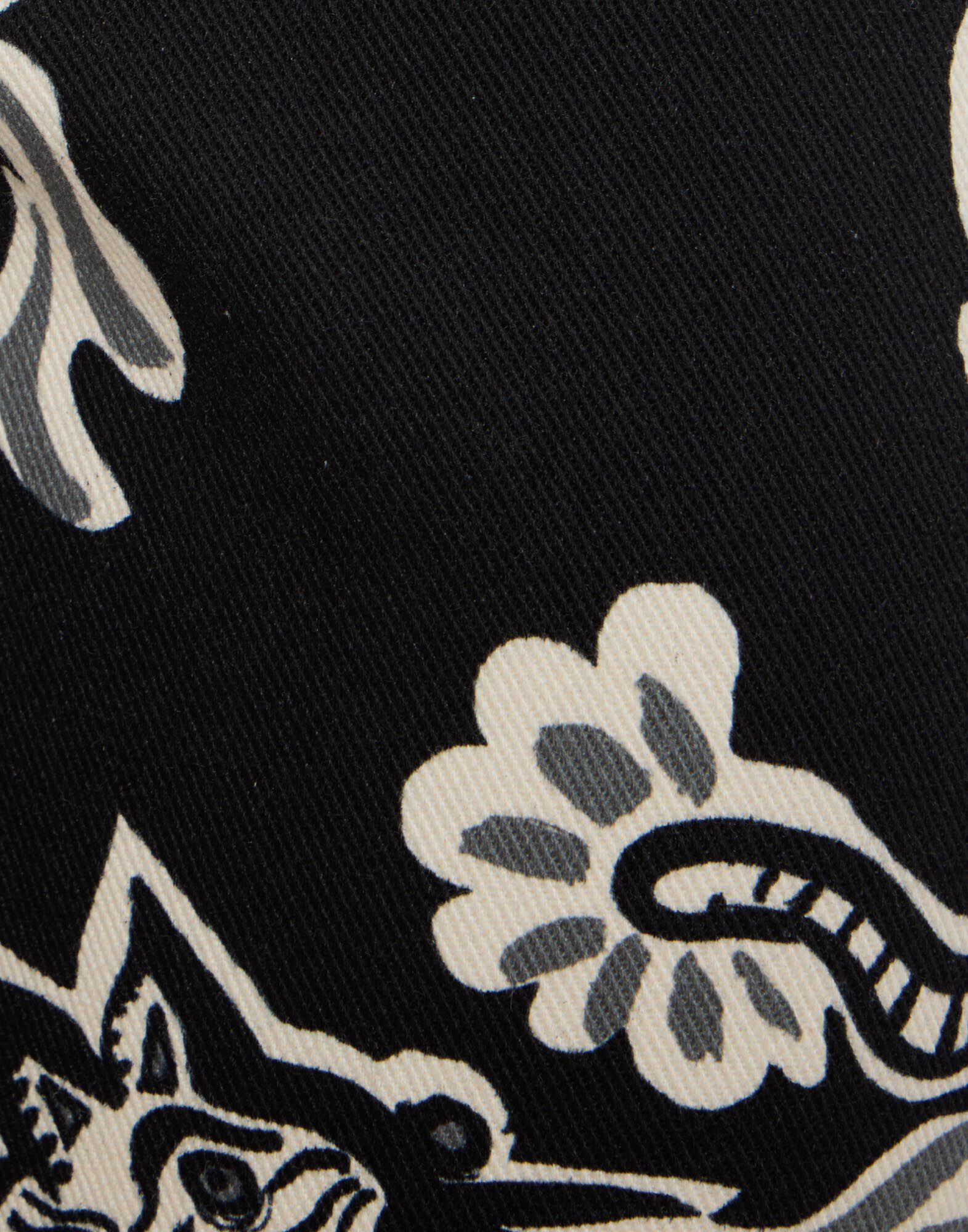 The Cropped Flare Jean La DoubleJ: Crazy Tigers Black & White TRO0158COT063