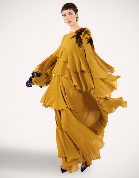 Naiad Dress La DoubleJ: Solid Dark Yellow DRE1012SIL025