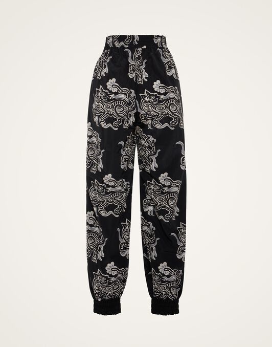 Court Pants La DoubleJ: Crazy Tigers Black & White TRO0145NYL011