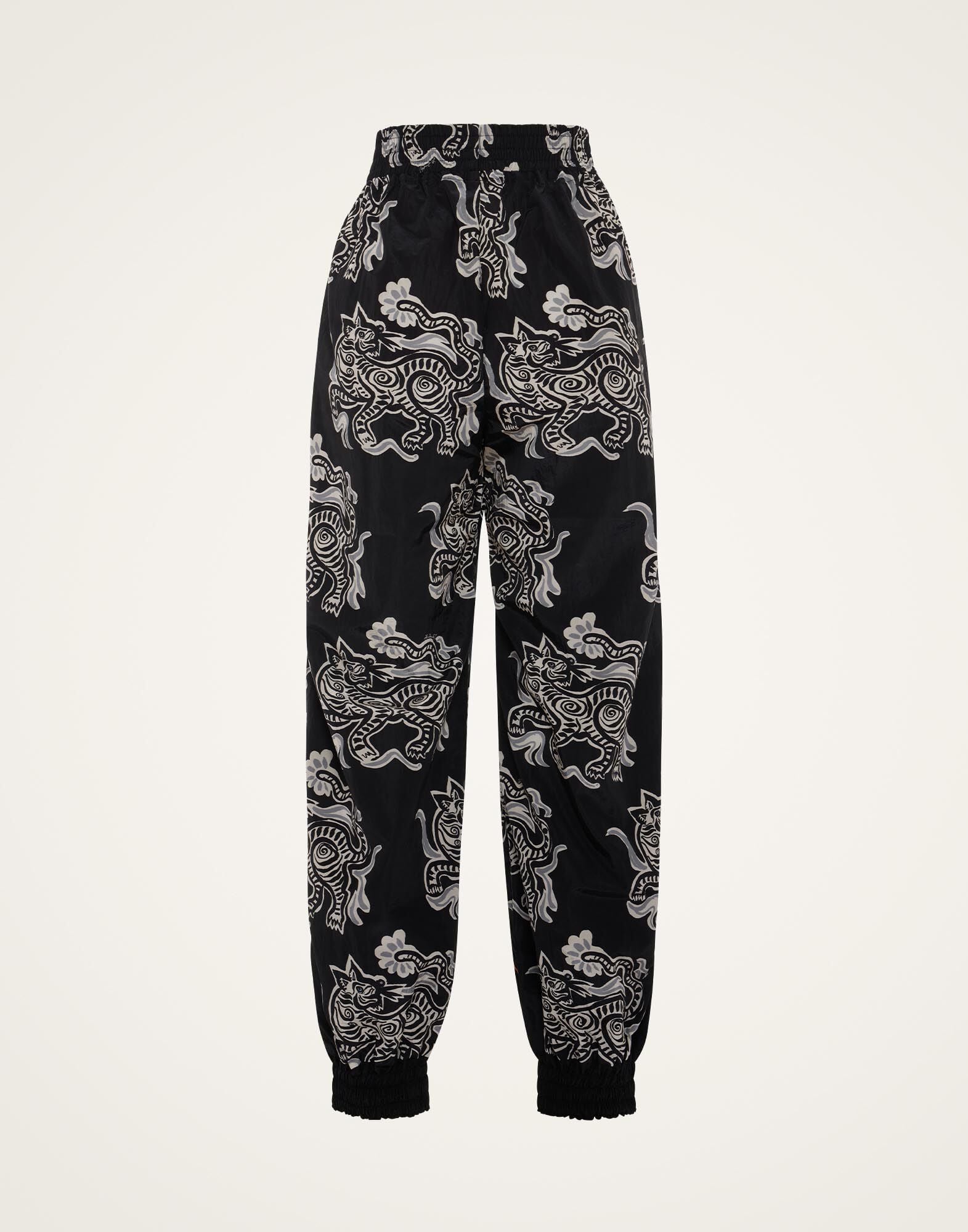 Court Pants La DoubleJ: Crazy Tigers Black & White TRO0145NYL011