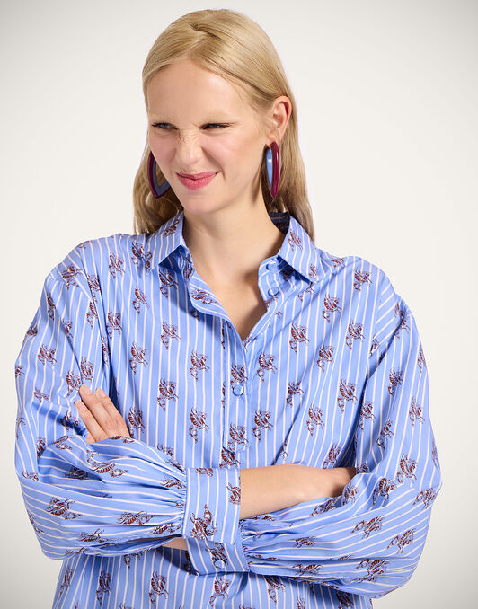Poet Shirt La DoubleJ: Gryphos Light Blue Poet Shirt La DoubleJ: Gryphos Light Blue SHI0055COT059