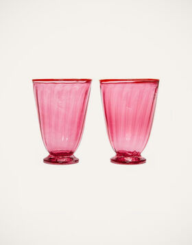 Rainbow Glass Set of 2 La DoubleJ: Fuxia GLA0014MUR001