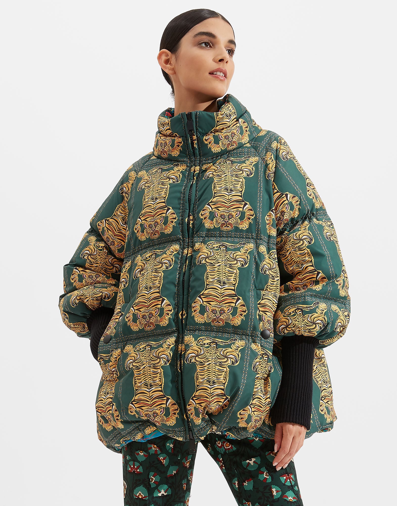 Reversible St. Moritz Jacket La DoubleJ: Tiger Tiles Reversible St. Moritz Jacket La DoubleJ: Tiger Tiles DOW0003NYL003