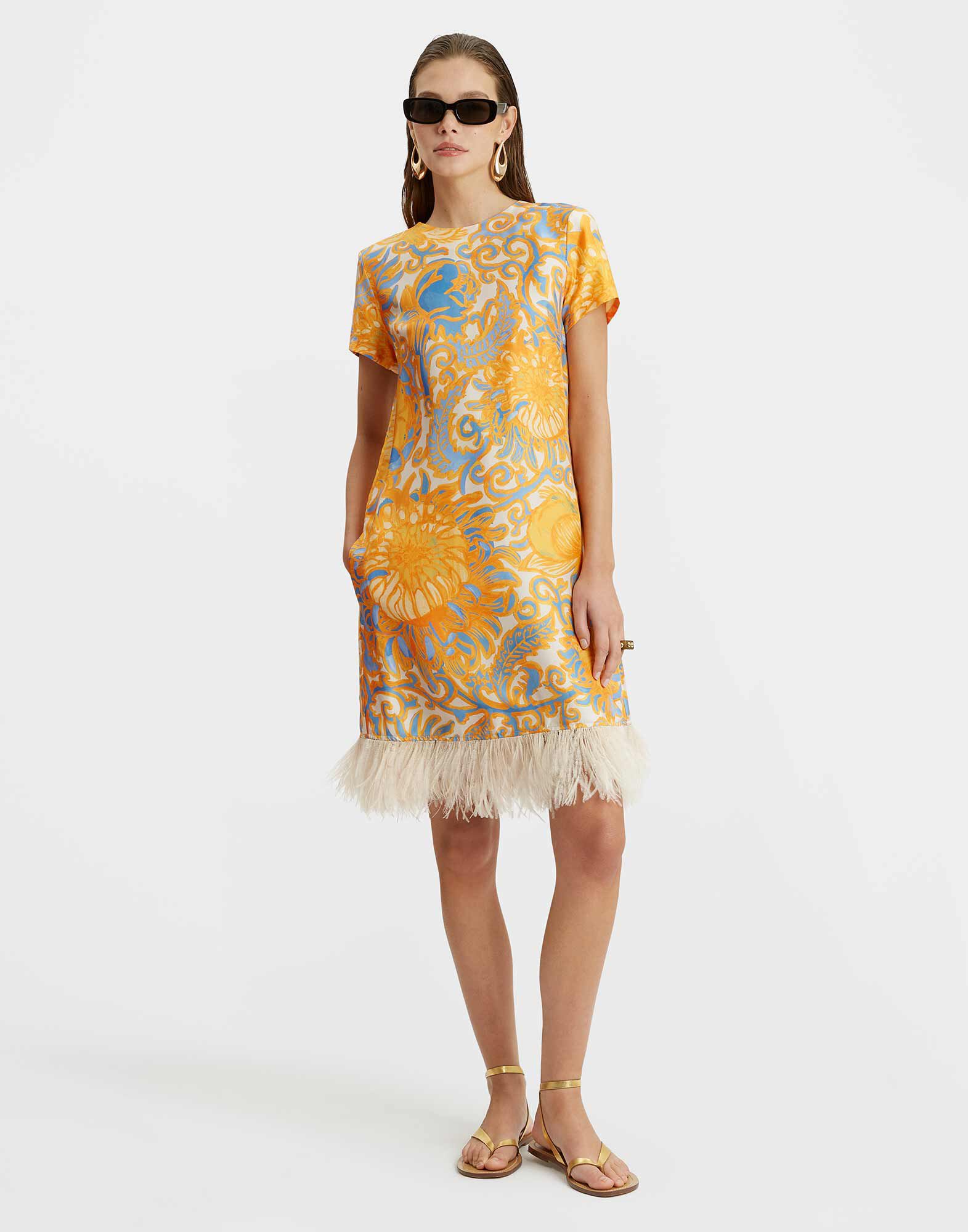 Mini Swing Dress La DoubleJ: Anemone Orange Mini Swing Dress La DoubleJ: Anemone Orange DRE0963SIL006