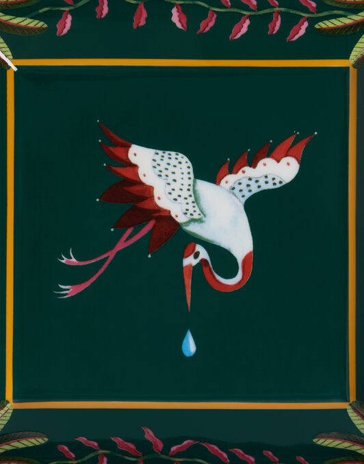 Trinket Tray La DoubleJ: Spirit Stork Dark Green Trinket Tray La DoubleJ: Spirit Stork Dark Green TRI0001CER001