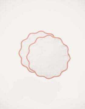 Cloud Placemat Set of 2 LaDoubleJ: Pink TBM0003COT005