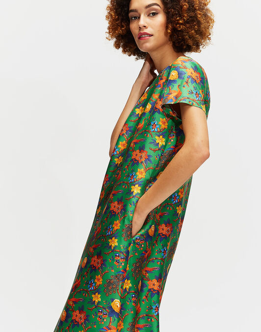 Swing Dress La DoubleJ: Pavone Verde Swing Dress LaDoubleJ: Pavone Verde DRE0001SIL001