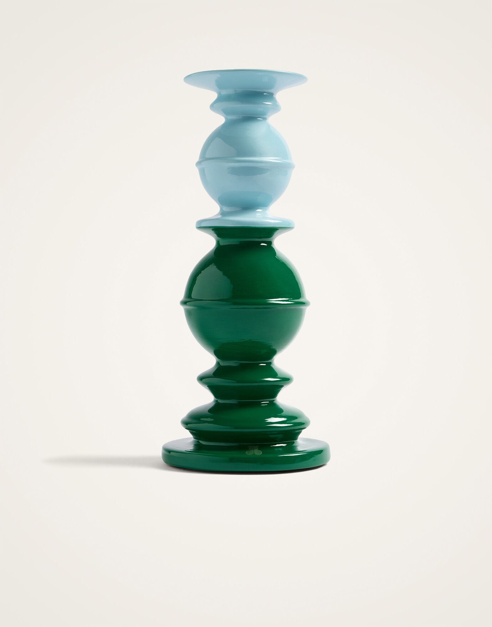 Space Pillar Candle La DoubleJ: Color Block Green, Light Blue, Saffron OTC0012CEW001