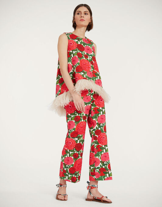 Hendrix Pants La DoubleJ: Pink Dahlias TRO0014COT005
