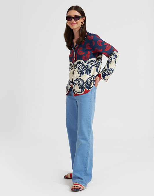 Hammock Shirt La DoubleJ: Palmetto Placée Hammock Shirt La DoubleJ: Palmetto Placée SHI0077SIL001