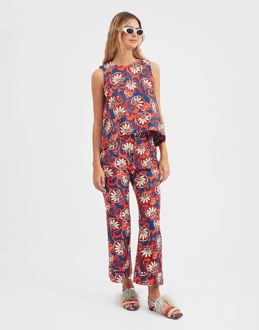 Hendrix Pants La DoubleJ: Moonflower Navy Hendrix Pants La DoubleJ: Moonflower Navy TRO0014COT005