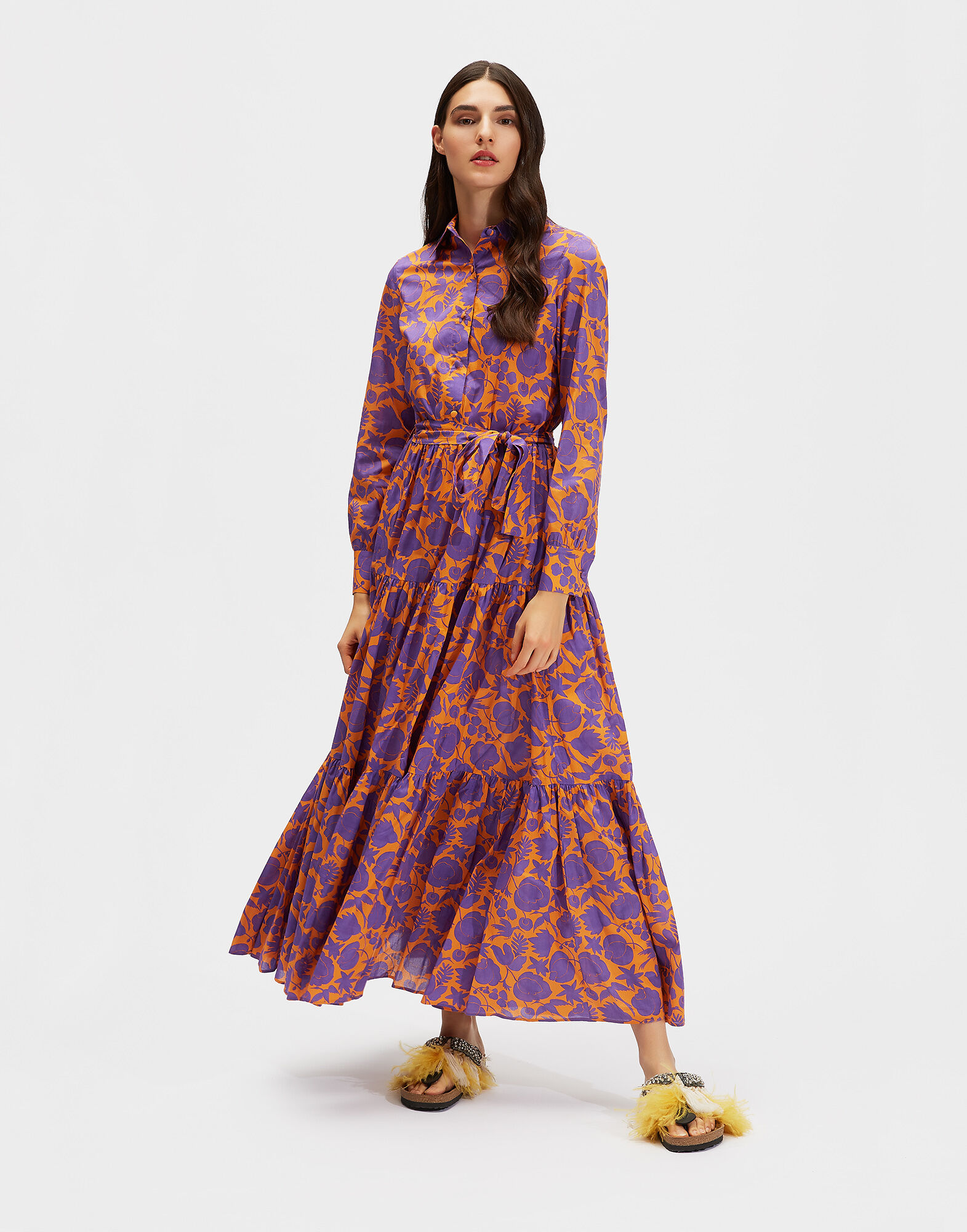 Bellini Dress La DoubleJ: Ceramica Arancio Bellini Dress LaDoubleJ: Ceramica Arancio DRE0016COT003
