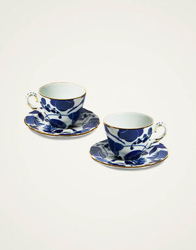 Mama Tea Cup Set Of 2 La DoubleJ: Wildbird Blue CUP0006CER001