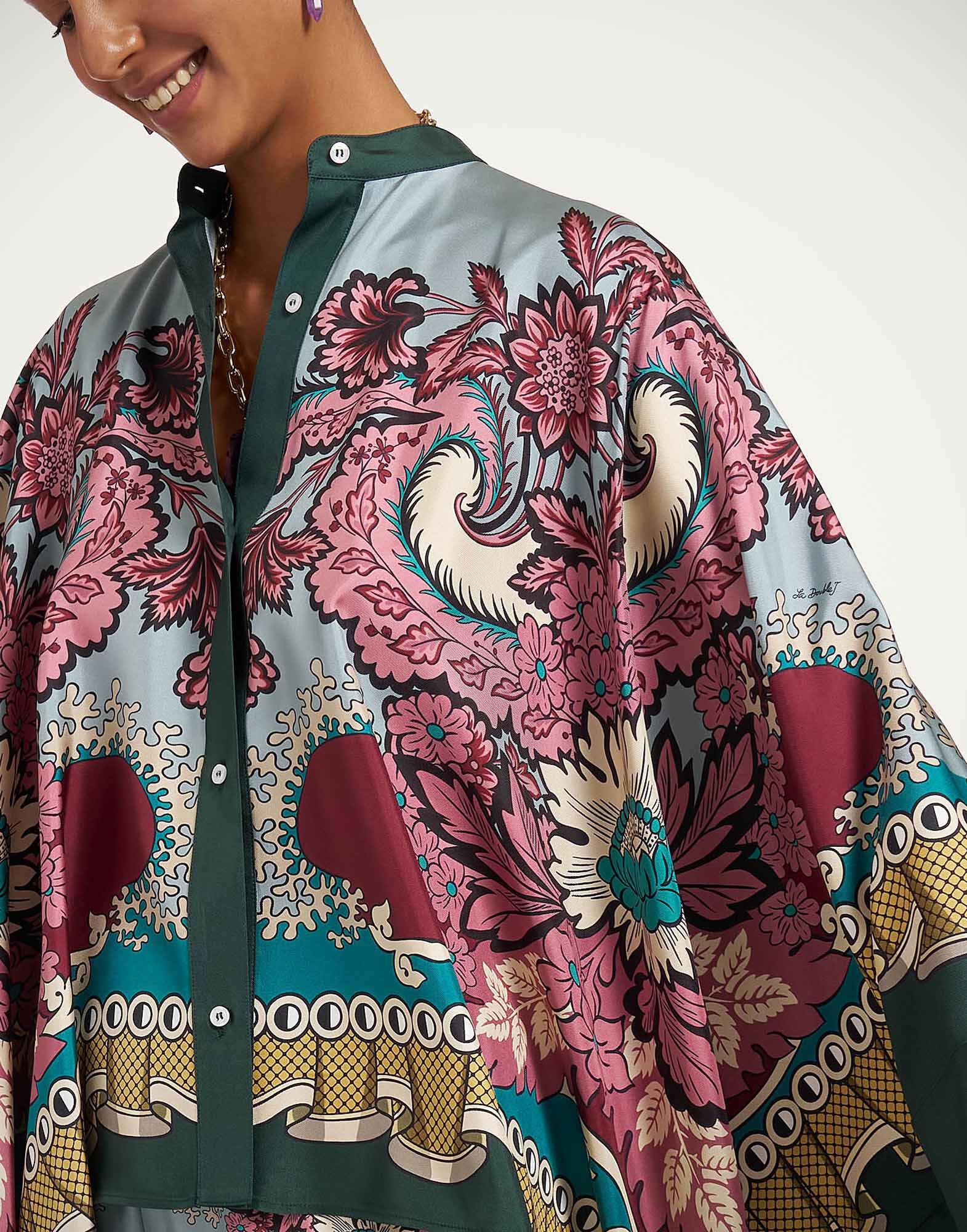 Foulard Shirt La DoubleJ: Symposium Placée Light Blue Foulard Shirt La DoubleJ: Symposium Placée Light Blue SHI0059SIL006
