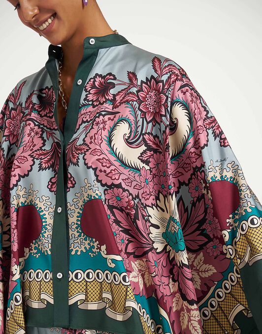 Foulard Shirt La DoubleJ: Symposium Placée Light Blue Foulard Shirt La DoubleJ: Symposium Placée Light Blue SHI0059SIL006