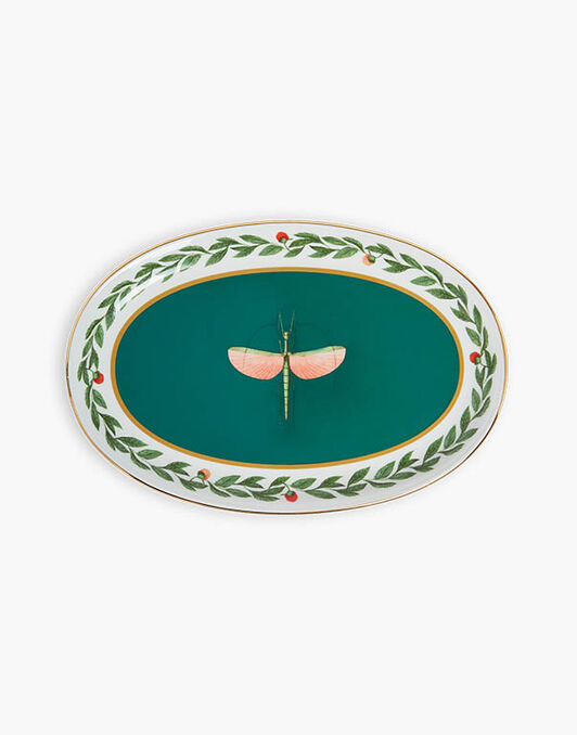 Oval Platter La DoubleJ: Libellula Green Oval Platter La DoubleJ: Libellula Green PLA0002CER001