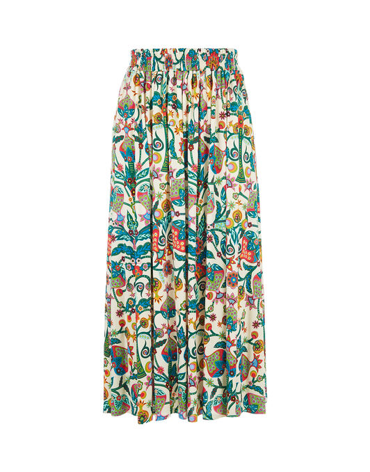 Simple Skirt LaDoubleJ: Tree Of Life Bianco SKI0051JER011