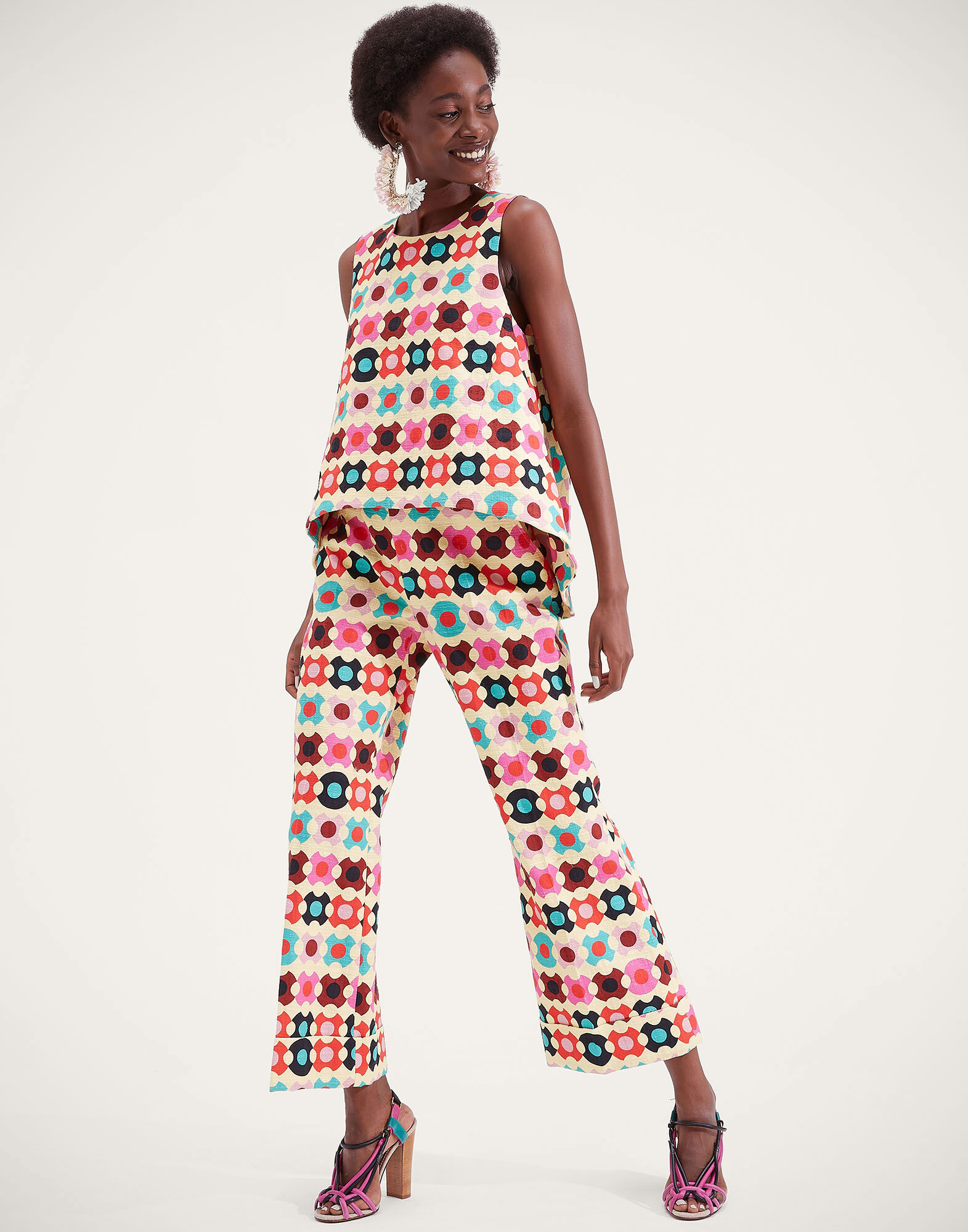 Hendrix Pants La DoubleJ: Groovy Dot Giallo ldj-babe-sonya-woodros
