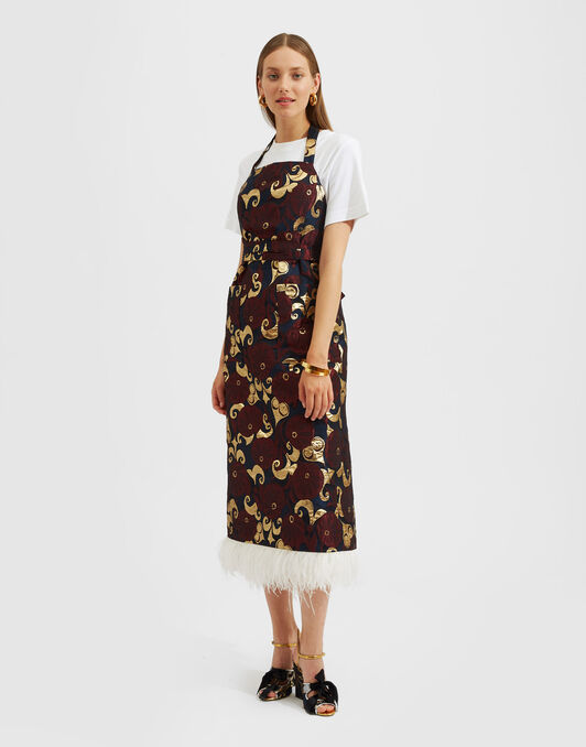 Apron Dress La DoubleJ: Moonflower Gold Apron Dress La DoubleJ: Moonflower Gold DRE0572JCQ051