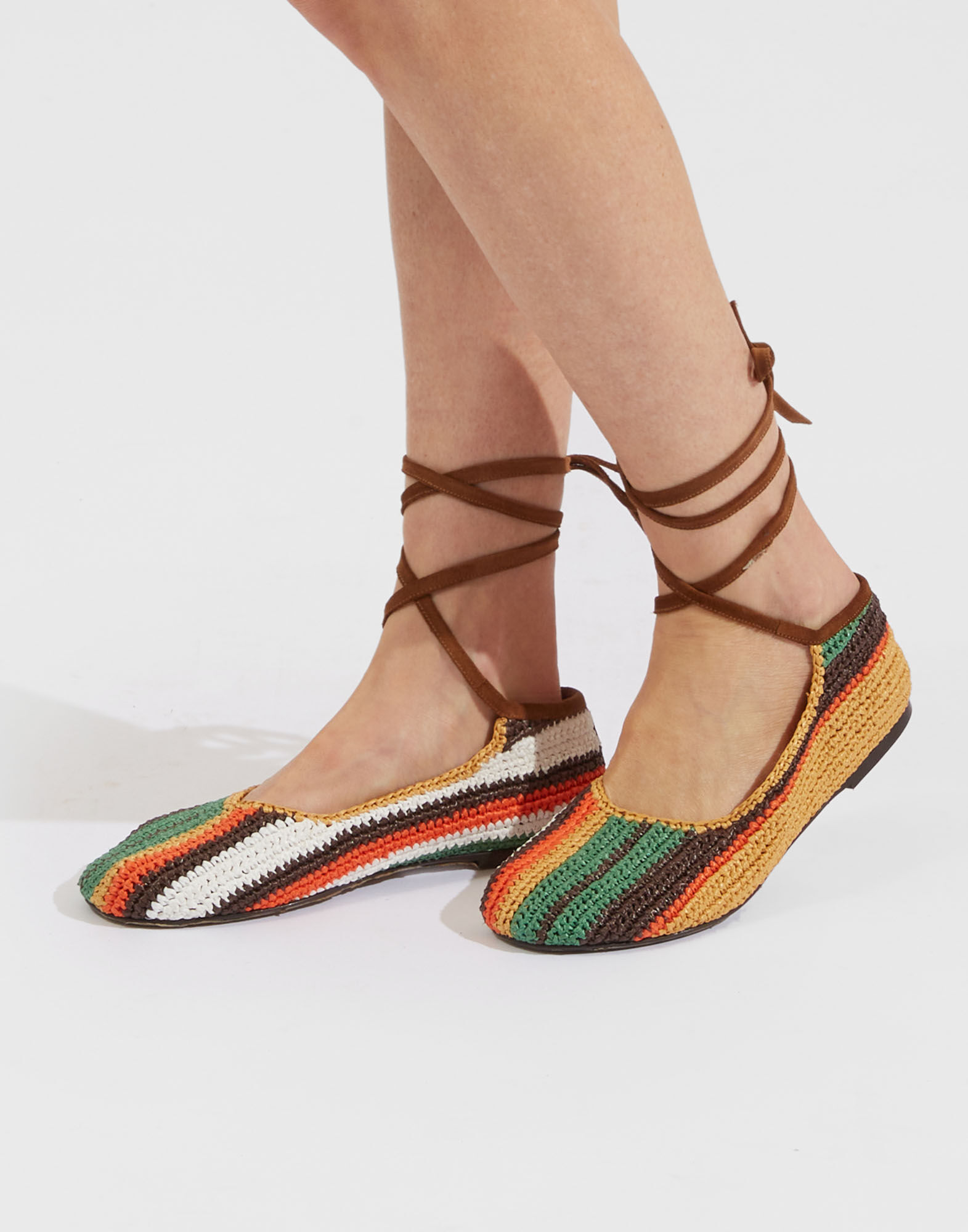 Ballerina Flats La DoubleJ: Multicolor Cioccolato Ballerina Flats La DoubleJ: Multicolor Cioccolato SHO0077FOD001
