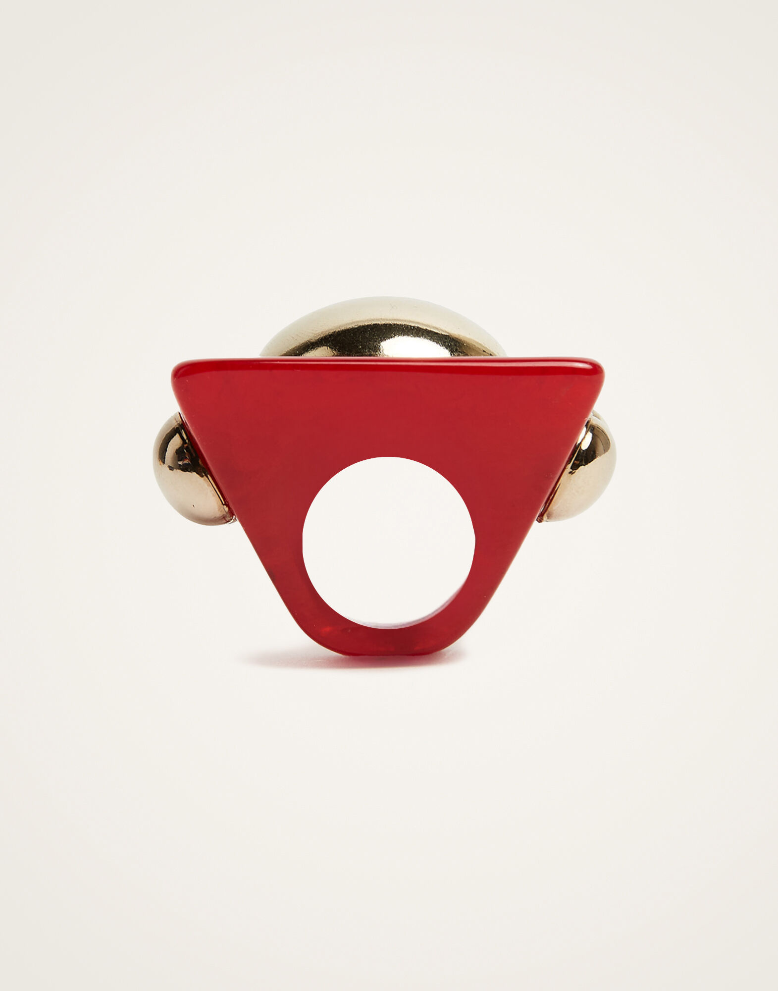 Hathor Square Ring La DoubleJ: Red RIN0003POL005