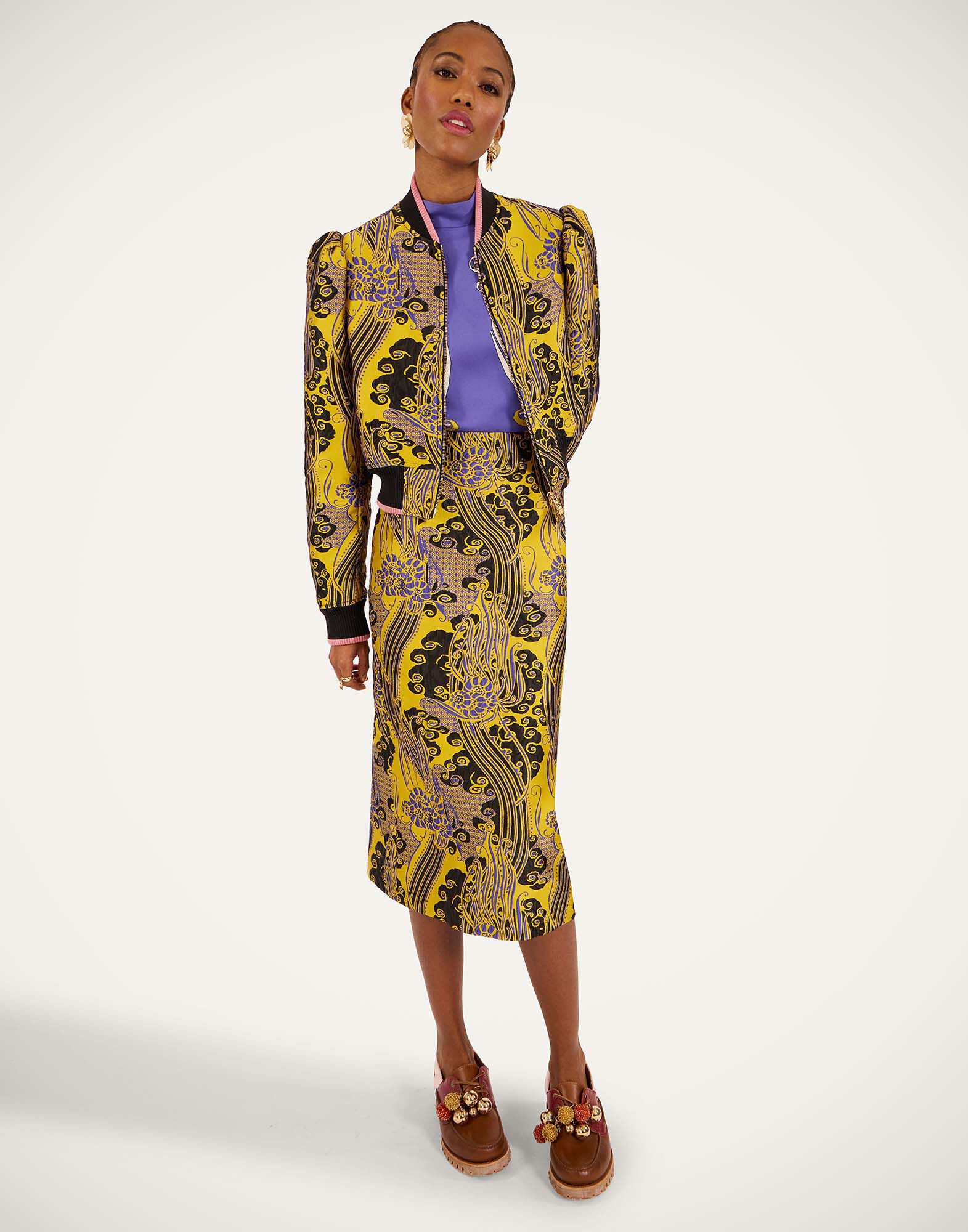 Pencil Skirt La DoubleJ: Atlantis Yellow Pencil Skirt La DoubleJ: Atlantis Yellow SKI0011JCQ127