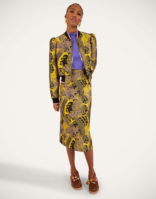 Pencil Skirt La DoubleJ: Atlantis Yellow Pencil Skirt La DoubleJ: Atlantis Yellow SKI0011JCQ127