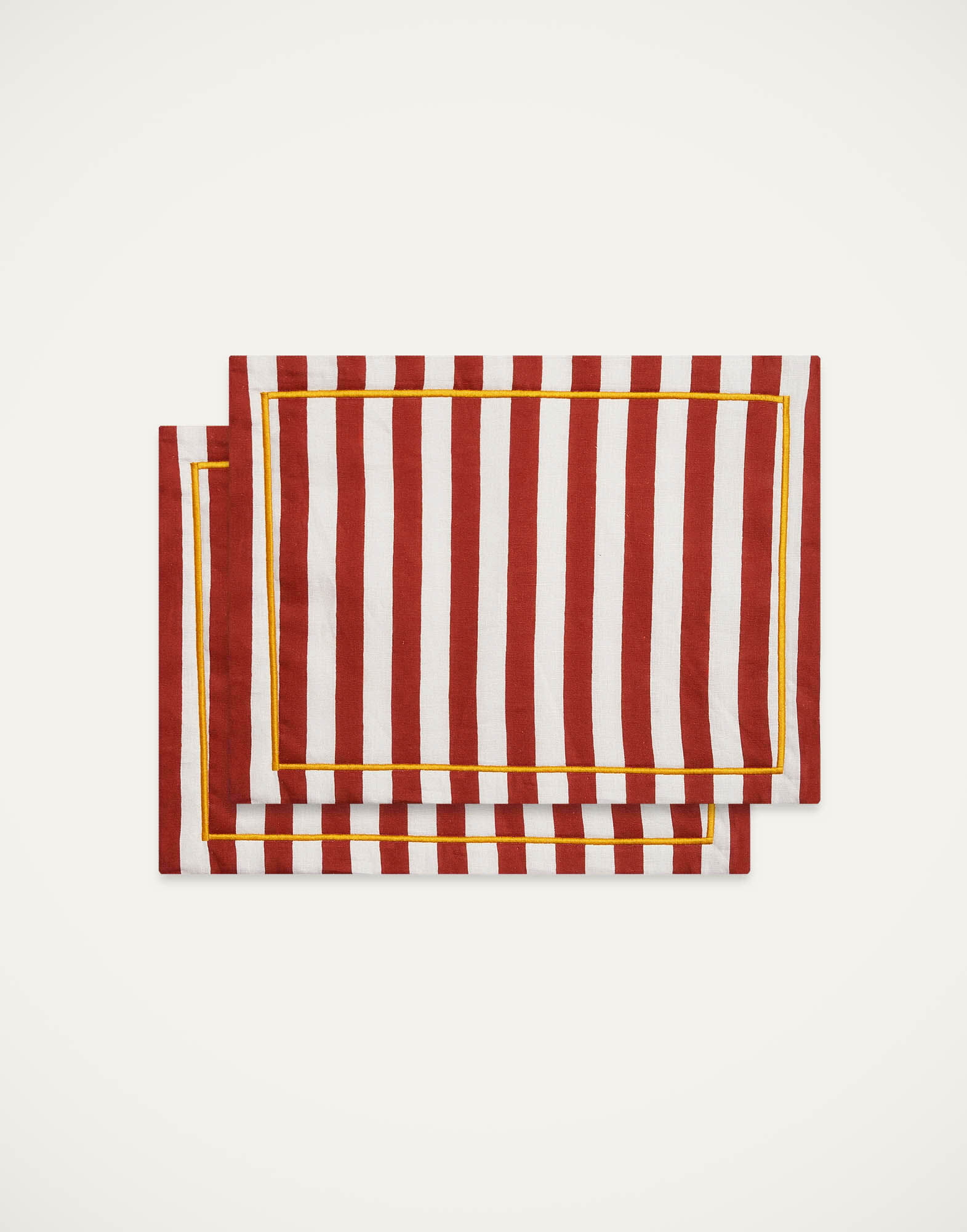 Placemat Set Of 2 La DoubleJ: Riviera Brick Placemat Set Of 2 La DoubleJ: Riviera Brick PMT0006LIN001