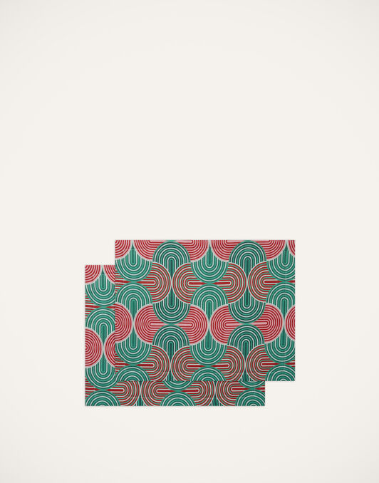 Placemat Set Of 2 La DoubleJ: Slinky Verde Placemat Set Of 2 La DoubleJ: Slinky Verde TBM0001LIN005