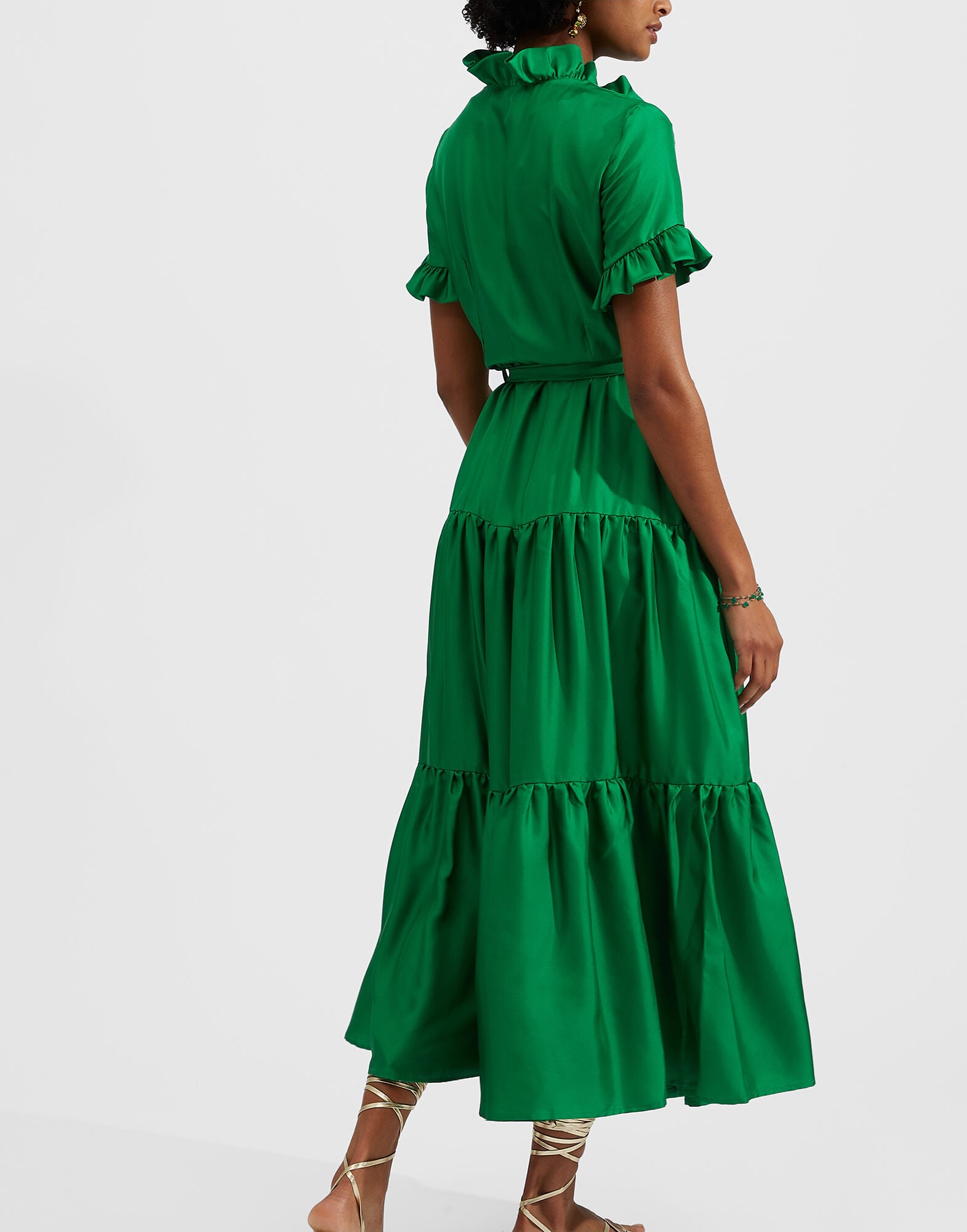 Long & Sassy Dress La DoubleJ: Solid Green Long & Sassy Dress La DoubleJ: Solid Green DRE0017SIL001